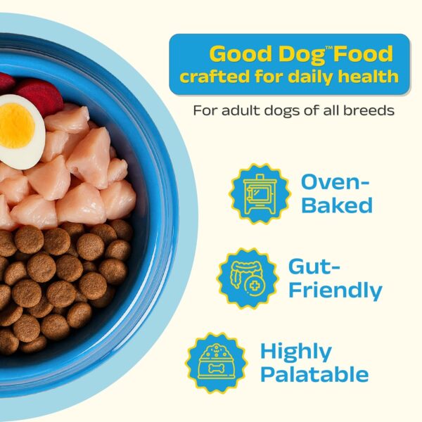 81Tl2EJYPL._SL1500_.jpg Good Dog Adult Dry Dog Food | Oven Baked | Real Chicken & Eggs | 1.3 Kg | High-Protein | High Palatability | Nutritionally Formulated with Vitamins & Minerals | Indian Herbs | Suitable for All Breeds