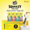 Toptail Cat Treats Chicken & Liver Flavour - 60 Grams (12g x 5 Sachets), Squeezy Creamy Lickable Treats for Cats, Rich in Omega-3 & 6 Fatty Acids