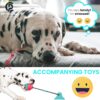 Interactive Toy | Suction Cup Chew Toy for Aggressive Chewers | Treat Dispensing Squeaky Dog Toy for Stimulation and Self-Playing | Tug of War Rope With Teeth Cleaning Ball
