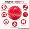 81V11TEJ3jL._SL1500_.jpg Foodie Puppies Natural Rubber Spike Ball - 2.8inch/ 7cm | Suitable for Small to Medium Dogs and Puppies | Chewing, Teething, and Training Bouncy Ball Toy