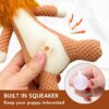 Dog Toy with Sound - Plush Chew & Rope Toy for Dogs - Squeaker & Crinkle Toy - Interactive Chew Toy - Durable Non-Toxic Play Dog Toy - Small Medium & Large Dogs