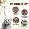 Foodie Puppies Interactive Plastic Cat Teaser Stick with Woolly Furry Tail Attachment Toy for Cats and Kittens | Indoor and Outdoor Play & Exercise | Size: 41cm