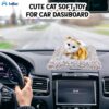 FunBlast Cute Cat Plush Toy with Meow Sound, Toy Accessories for Car Dashboard & Home Décor, Gift for Kids, Realistic Cat Pet Toys with Bed