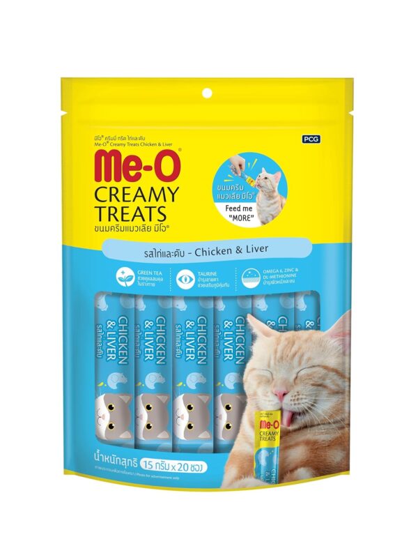 Me-O All Life Stages Creamy Treat Chicken and Liver (20 Sticks)