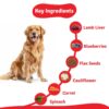 81YRc3OvMOL._SL1500_.jpg BLEP Lamb Blueberry Pawer 700g (7 Pack of 100g) - Complete Meal for Adult & Puppy|Lamb Liver& Fresh Vegetables|Grain Free, High Protein, Easily Digestible, Zero Preservatives|Human Grade|(Wet)