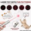 81Z7j2CiVzL._SL1500_.jpg Foodie Puppies 3 in 1 USB Laser Pointer Cat Teasing Toy with 5 Adjustable Patterns I Pet Chaser Tease Stick Pointer Toys for Cats, Kitten, Puppies & Dogs I Fun Exercise & Training for Indoor & Outdoor