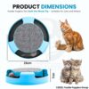 Foodie Puppies Interactive Catch Mouse Cat Scratcher Toy with Rotating Mouse and Scratching Pad/Mat for Cats & Kittens - (Sky Blue) | Durable, Non-Toxic Plastic Disc for Indoor Cat Claw Care and Play