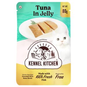 Kennel Kitchen Tuna in Jelly,12 x 80g Each. Grain Free Wet Cat Food for Adults and Kittens,