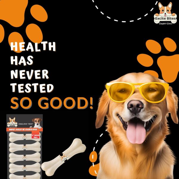 81aT7IETzyL._SL1500_.jpg All Life Stages Dog Rawhide Natural Bones (Dog Chews) (Size 3") (6Pcs)
