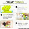 Foodie Puppies Interactive Latex Squeaky Chew Dog Toy - (Green Monkey, 20cm) | Small to Medium Dogs & Puppies | Durable, Rubber, Non-Toxic, Animal Design Playing & Fetching Pet Toy | Reduce Anxiety