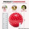 81akvofH44L._SL1500_.jpg Foodie Puppies Natural Rubber Spike Ball - 2.8inch/ 7cm | Suitable for Small to Medium Dogs and Puppies | Chewing, Teething, and Training Bouncy Ball Toy