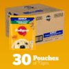 Pedigree Adult Wet Dog Food, Grilled Liver Chunks Flavour in Gravy with Vegetables, 70 g (Pack of 30), Complete & Balanced Nutrition for Adult Dogs