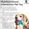 Interactive Toy | Suction Cup Chew Toy for Aggressive Chewers | Treat Dispensing Squeaky Dog Toy for Stimulation and Self-Playing | Tug of War Rope With Teeth Cleaning Ball