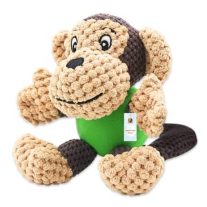 Foodie Puppies Interactive Dog Squeaky Plush Toy (Brown Monkey, Medium) Foodie Puppies Interactive Dog Squeaky Plush Toy (Brown Monkey, Medium) | Crinkle Paper, Cotton-Stuffed, Rubber Vest Chew Toy for Teething, Cuddling, Playing & Training for Small to Medium Dogs