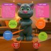 GRAPHENE Electronic Interactive Talking Tom Cat for Toddlers Musical Toy Gift Kids Educational Learning Tool Language Skill and Safe Durable Repeating and Singing Functions Fun Mimicking Toy