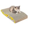 Emily Pets Cat Scratcher Cardboard 2 in 1 Reversible Scratching Pad Recyclable Corrugated Scratch Toy with Wave Shape & 10ML Catnip Cat Scratch Lounge for Furniture Protection Scratch Board