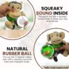 Foodie Puppies Interactive Dog Squeaky Plush Toy (Brown Monkey, Medium) | Crinkle Paper, Cotton-Stuffed, Rubber Vest Chew Toy for Teething, Cuddling, Playing & Training for Small to Medium Dogs