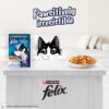 Purina Felix with Mackerel in Jelly | Wet Food for Adults | Complete and Balanced Cat Food, Pack of 12 Pouches (12 x 85 g)
