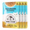 Kennel Kitchen Grain Free Wet Cat Food for Adults and Kittens, Gravy Pet Food for Cats No Artificial Flavors, Colors or Preservatives, 4 Pouches (4 x 80 GMS)