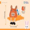 81h3frt-hnL._SL1500_.jpg Orange Rabbit Leather Dog Toy – Natural Leather Chew Toy with Hand-Stitched Finish, Jute Rope & Coconut Fiber | Eco-Friendly, Durable, Non-Toxic Toy for Large Dogs, Puppies & All Breeds