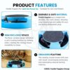 Foodie Puppies Interactive Catch Mouse Cat Scratcher Toy with Rotating Mouse and Scratching Pad/Mat for Cats & Kittens - (Sky Blue) | Durable, Non-Toxic Plastic Disc for Indoor Cat Claw Care and Play