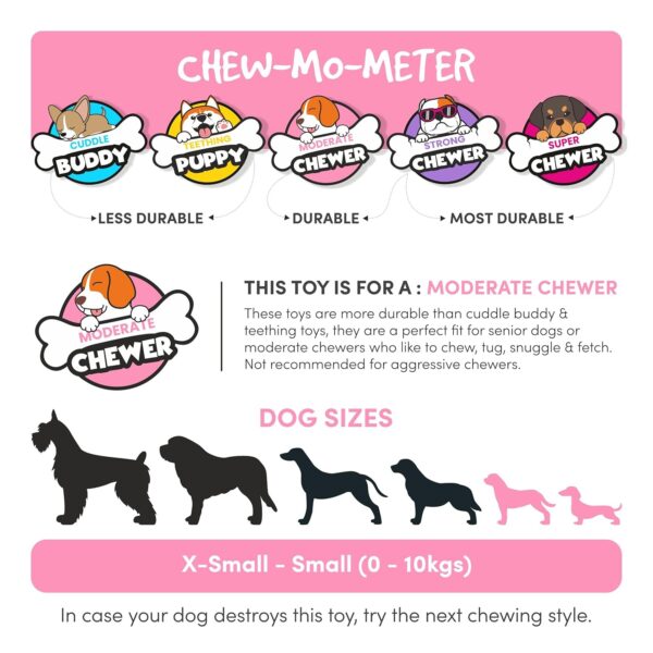 BarkButler x FOFOS Tough Chick Dog Toy - Soft & Squeaky Toys for Dogs, Small Dog Toys (0-10kgs) - Yellow