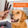 81jbVFSKlTL._SL1500_.jpg Amazon Basics Dog Treat Sticks 140 gm, Chewy Meat Sticks for Adult Dogs and Puppies, High Protein Dog Treats for Training and Snacks, Made of Real Chicken Meat, Ziplock Pack, Chicken Flavor