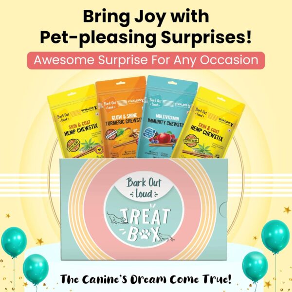81l7IjzOgoL._SL1500_.jpg BARK OUT LOUD By Vivaldis - Perfect Treat Stick Gift Box For Dog And Cat, Contains 4 Delicious Dog Treats For All Life Stages, Chicken Flavor (Pack Of 4)