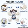Foodie Puppies Monkey Crinkle Paper Rope Plush Toy for Dogs | Non-Toxic, Soft, Stuffed Interactive Cute Squeaky, Teething Rope Dog Toys | Plush Dog Toys for Small to Medium Dogs