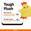 BarkButler x FOFOS Tough Chick Dog Toy - Soft & Squeaky Toys for Dogs, Small Dog Toys (0-10kgs) - Yellow