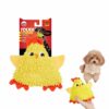 BarkButler x FOFOS Tough Chick Dog Toy - Soft & Squeaky Toys for Dogs, Small Dog Toys (0-10kgs) - Yellow
