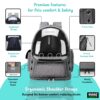 81nqsWWd1EL._SL1500_.jpg Buraq Bubble Transparent Window Cat Backpack Carrier, Breathable & Ventilated, Comfortable & Spacious for Cats, Durable & Stylish Design (Grey)
