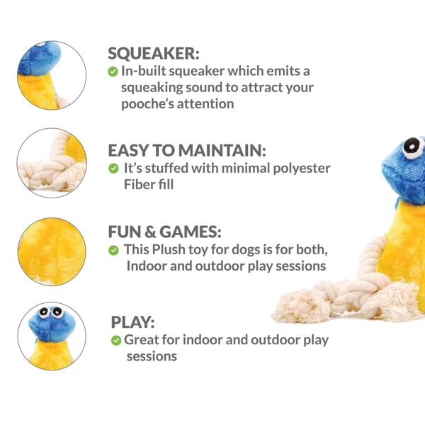 Goofy Tails Furry Bird Dog Toys | Plush Toy for Dogs | Squeaky and Chew Rope Toys for Dogs and Puppies| Ideal for Small & Medium Dog