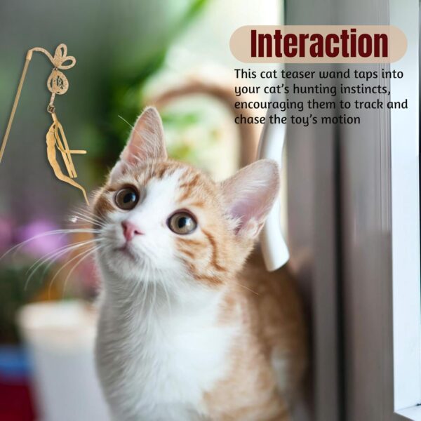 Foodie Puppies Interactive Plastic Cat Teaser Stick with Woolly Furry Tail Attachment Toy for Cats and Kittens | Indoor and Outdoor Play & Exercise | Size: 41cm