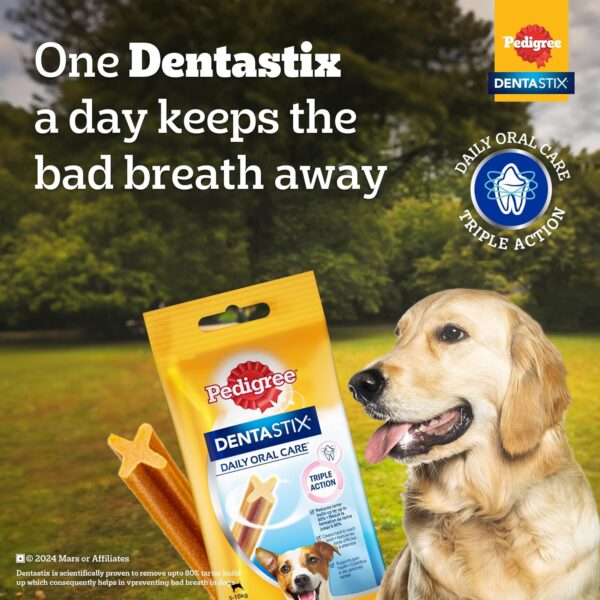Pedigree Dentastix Oral Care Dog Treat, Adult Medium Breed (10-25 kg), 180 g, Recommended by Vets, Supports Gum Health, Reduces Risk of Gum diseases