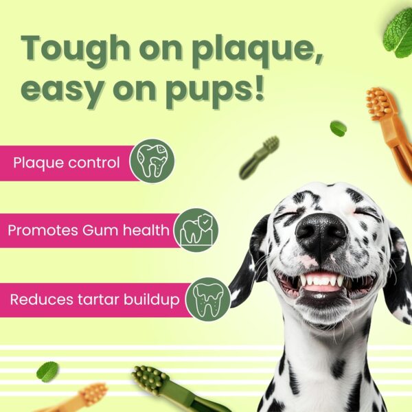 81spaQv7HyL._SL1500_.jpg BARK OUT LOUD - Dental Treats | Brush Shape Dog Chews | Removes Plaque/Tartar | Fresh Smell | Oral Care Gluten Free| Chicken Dog Treats (100 GMS)