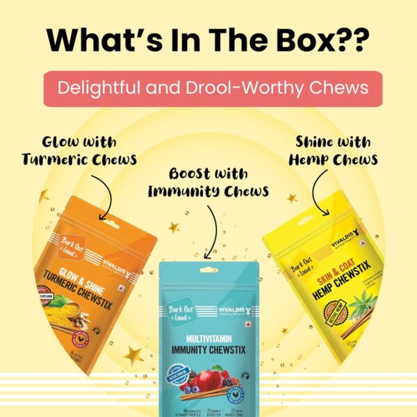 81tV8yeV7L._SL1500_.jpg BARK OUT LOUD By Vivaldis - Perfect Treat Stick Gift Box For Dog And Cat, Contains 4 Delicious Dog Treats For All Life Stages, Chicken Flavor (Pack Of 4)