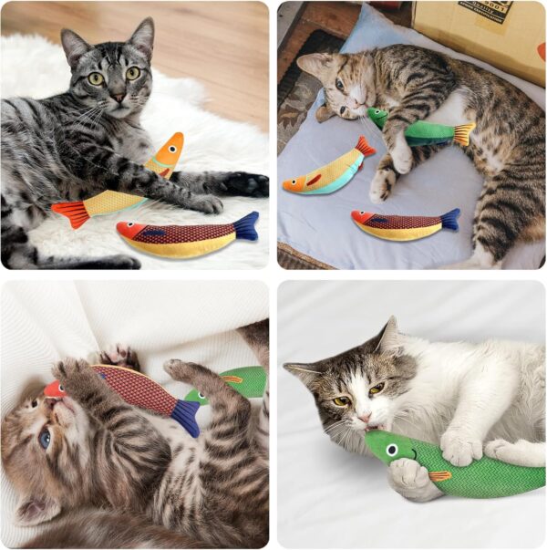 81vZixZYviL._SL1500_.jpg RvPaws Catnip Fish Toys for Cats,1 Pcs Pack Catnip Toy Interactive Plush for Indoor Cats Toys with Bell - Scratch Chewing Teeth Grinding Pillow Cleaning Kick Bite Resistant for Kitten Toy