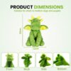 Foodie Puppies Interactive Dog Squeaky Plush Toy - (Green Bubble Dragon) | Crinkle Papered, Cotton Stuffed Chew Toy for Teething, Cuddling, Playing and Training | for Puppies & Small Dogs (Size: 20cm)
