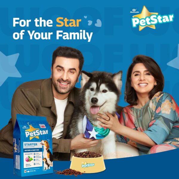 81wqYuttdbL._SL1500_.jpg Mankind PetStar Starter Dry Dog Food (High Protein) for Mother & Puppy, 1kg Pack | Improves Muscle & Strength, Supports Immunity, Protects Liver & Kidney
