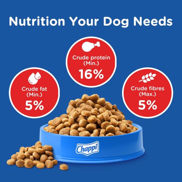 81x5NvDBK2L._SL1500_.jpg Chappi Adult (1+ Years) Dry Dog Food, Chicken & Rice, 20 kg, Complete and Balanced Food for Adult Dogs