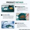 81yZpiC-NnL._SL1500_.jpg Foodie Puppies 2 in 1 Pet Gravity Feeder Food Bowl and Water Bottle Set- (Green), with Automatic Water Dispenser Bottle, Detachable Tilted Raised Food Bowl for Puppy, Small Dogs Cats and Kittens