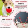 81yZvotPlWL._SL1500_.jpg Foodie Puppies Natural Rubber Spike Ball - 2.8inch/ 7cm | Suitable for Small to Medium Dogs and Puppies | Chewing, Teething, and Training Bouncy Ball Toy