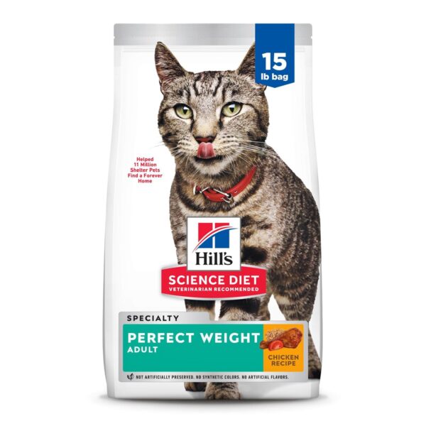 Hill's Science Diet Perfect Weight Dry Cat Food, 15.5-Pounds