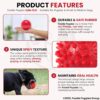 81z0z0TN6AL._SL1500_.jpg Foodie Puppies Natural Rubber Spike Ball - 2.8inch/ 7cm | Suitable for Small to Medium Dogs and Puppies | Chewing, Teething, and Training Bouncy Ball Toy