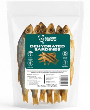 Dehydrated Sardines for Dogs & Cats | High-Protein Natural Fish Treat | Omega-3 Rich Crunchy Snack for Healthy Skin, Coat, Joints & Overall Wellness