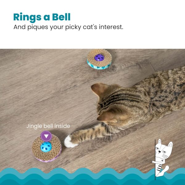 Petstages 701 Spin and Scratch Cat Catnip Toss and Bat Toy