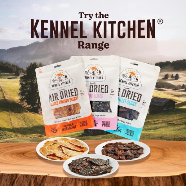 Kennel Kitchen Air Dried Dog Treats | Mutton Slices | 70g (Pack of 1) | Grain Free Natural Treats | Single Ingredient | Preservative Free