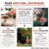Foodie Puppies Interactive Latex Squeaky Chew Toy for Small to Medium Dogs (Corn Rugby - Large) | Durable, Non-Toxic & Soft Teething, Floating, Training & Bouncing Pet Toy