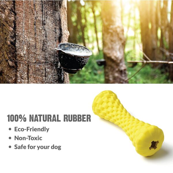 Goofy Tails Dog Toys, Rubber Dumbbell Treat Dispensing Toys for Dogs, Non-Toxic Chew Toys for Dogs, Ideal Interactive Dog Toy for All Breeds and Sizes